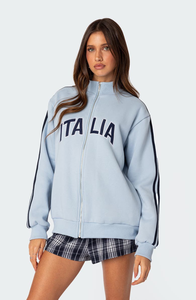 EDIKTED Italy Track Jacket, Alternate, color, Light-Blue