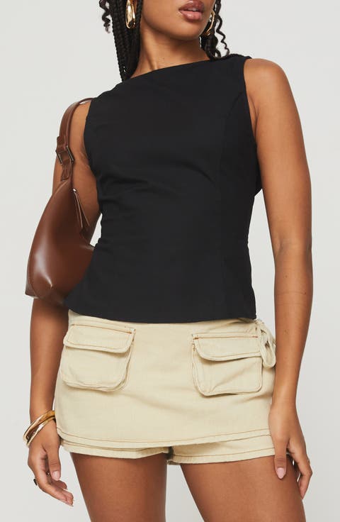 Lilitina Open Back Cotton & Linen Tank