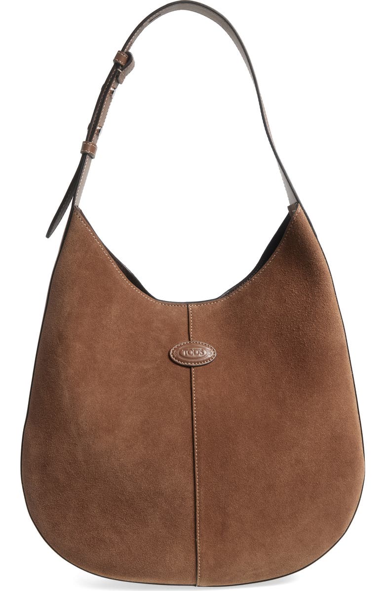 Tod's Medium Di Leather Hobo Bag, Main, color,