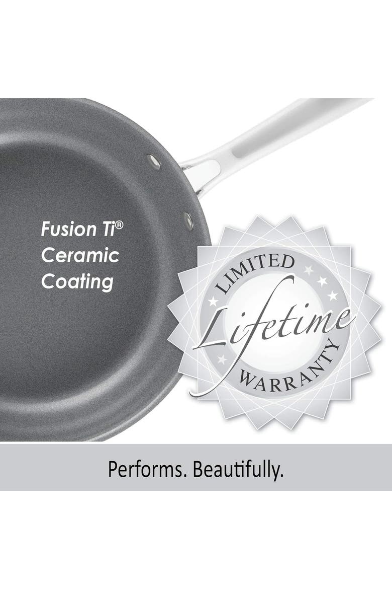 3.Clad 11-Inch Fry Pan w/ Fusion Ti Nonstick Ceramic Coating, Alternate, color, Silver