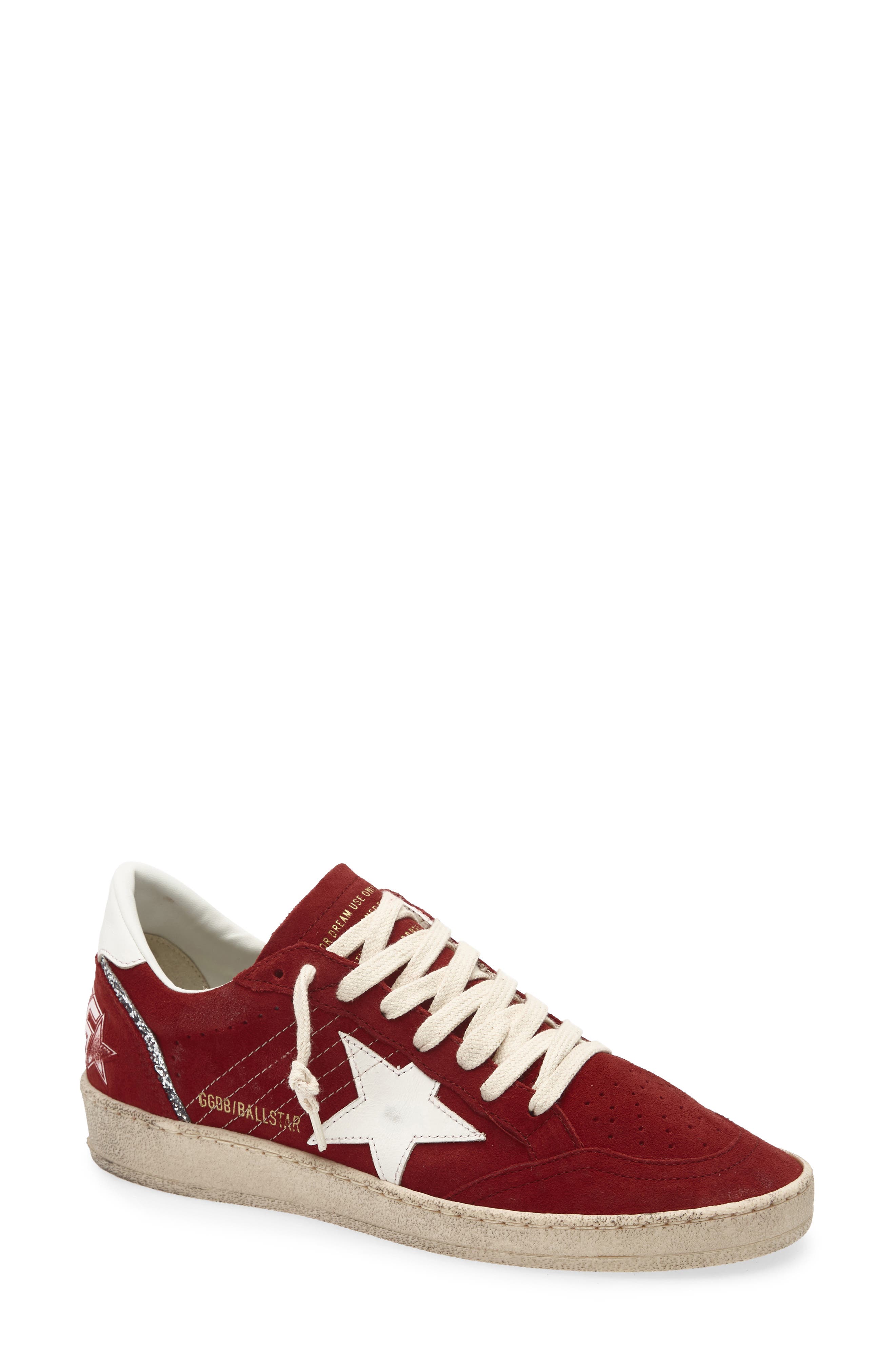 Golden Goose Ball Star Low Top Sneaker, Main, color, Red/ White
