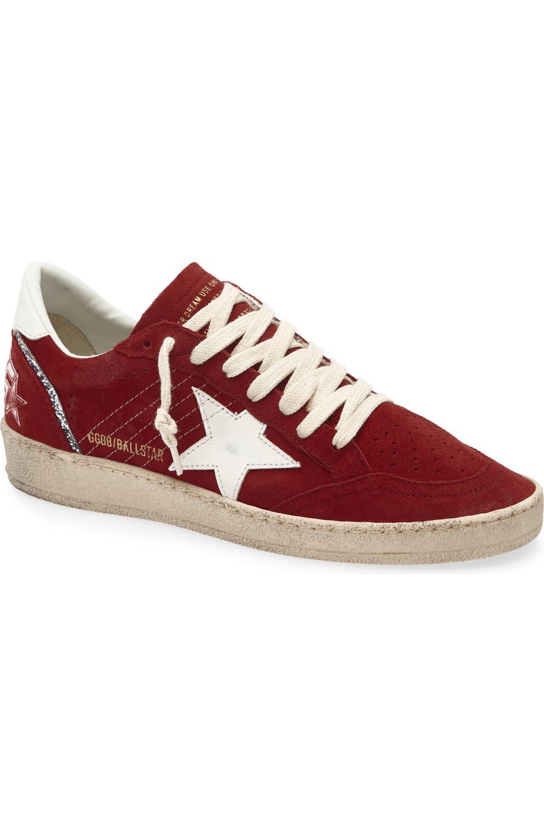 Golden Goose Ball Star Low Top Sneaker, Main, color, Red/ White