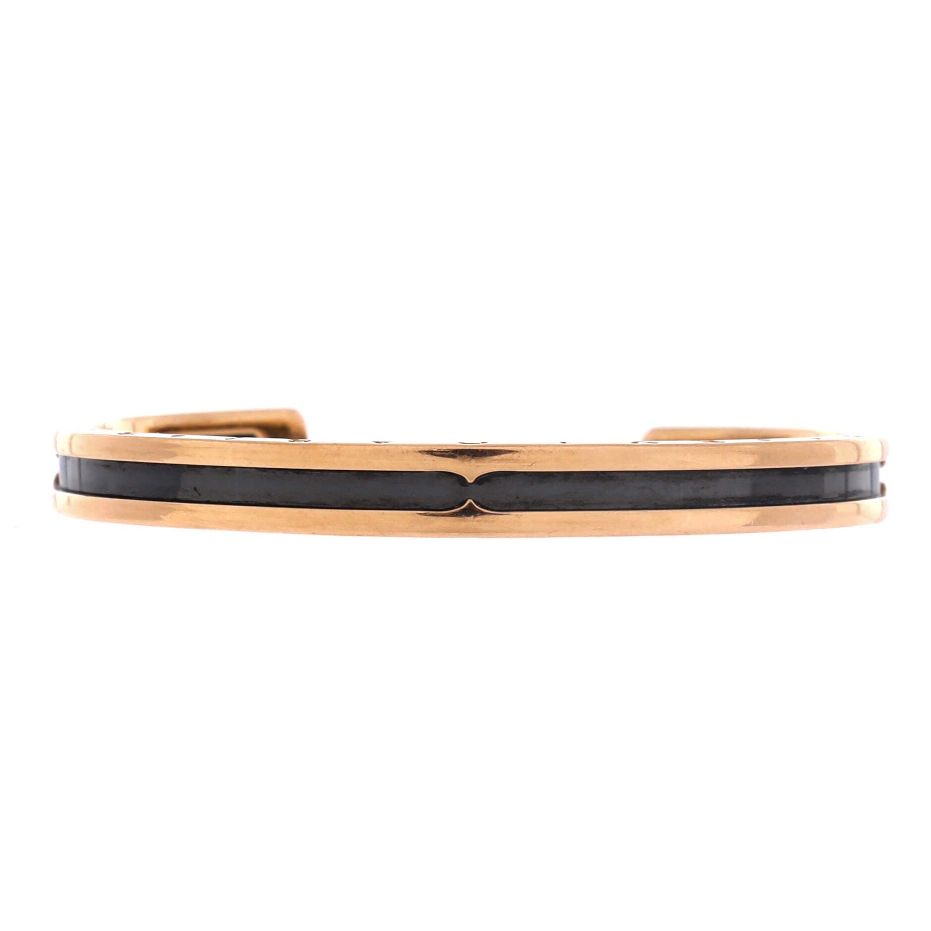 B.Zero1 Cuff Bracelet 18K Rose Gold and Coated Stainless Steel, Main, color, Metallic Gold