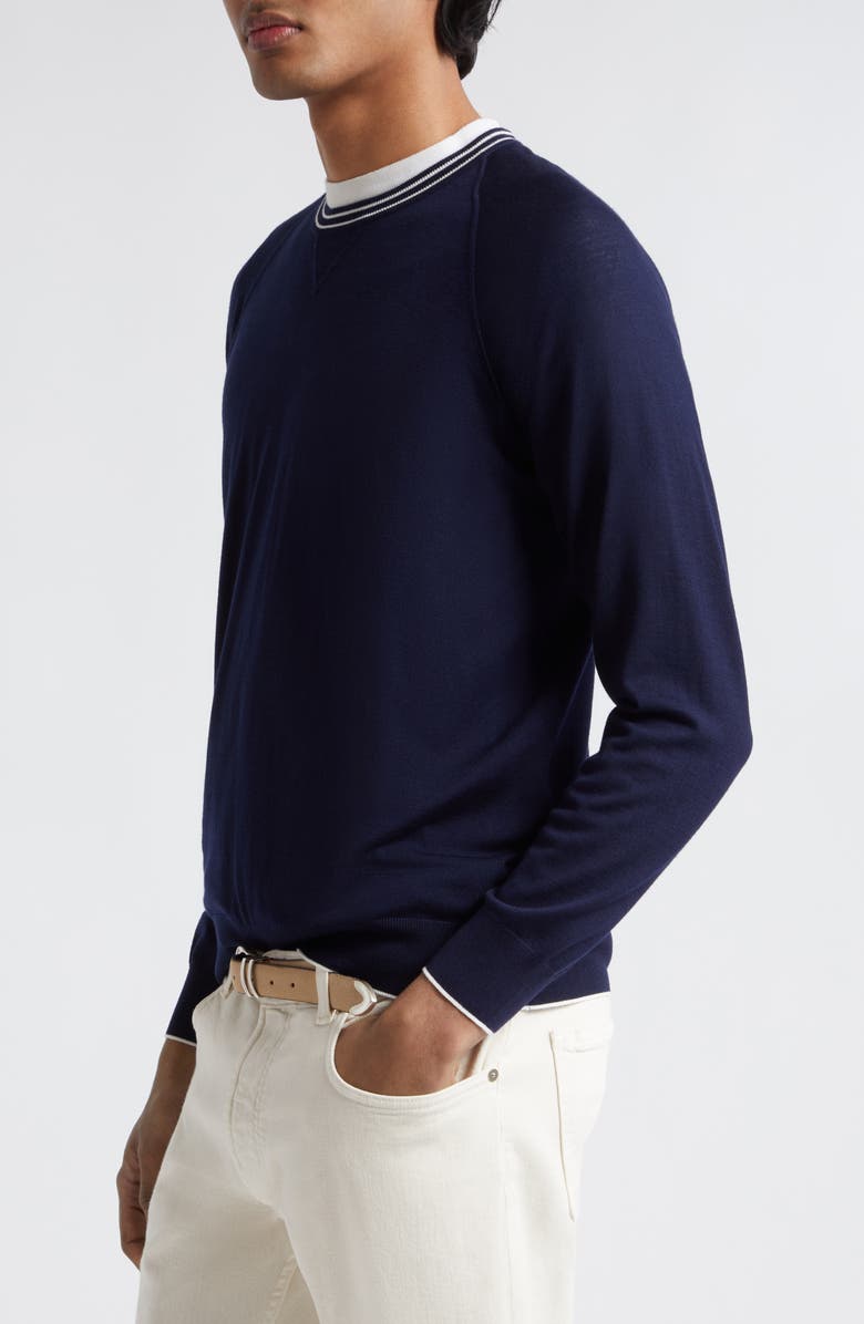 Eleventy Tipped Merino Wool Sweater, Alternate, color, 