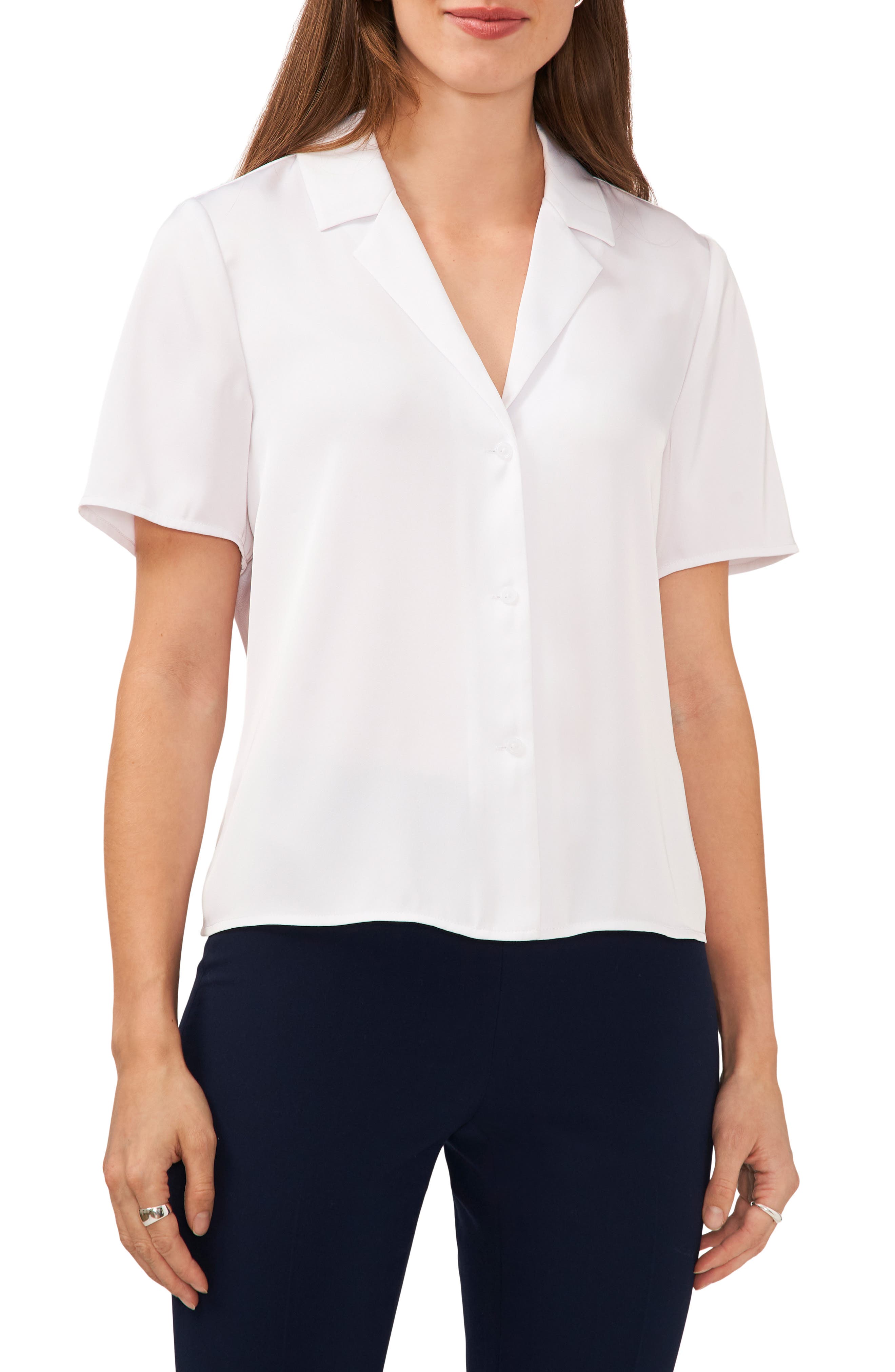 Halogen® Short Sleeve Button-Up Camp Shirt