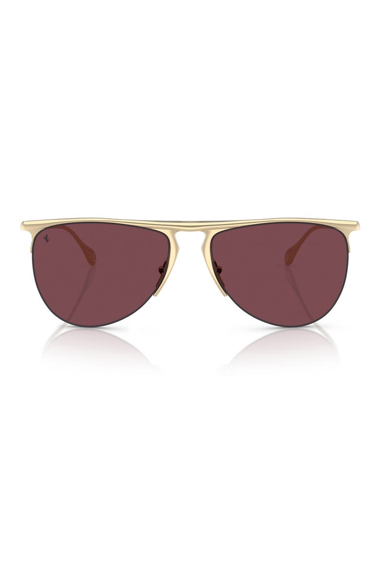 59mm Pilot Sunglasses, Main, color, PALE GOLD / BORDEAUX