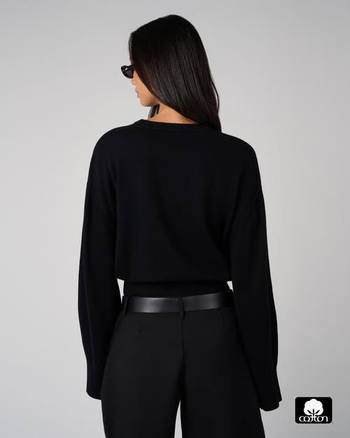 Weworewhat Bubble Crewneck Sweater In Black