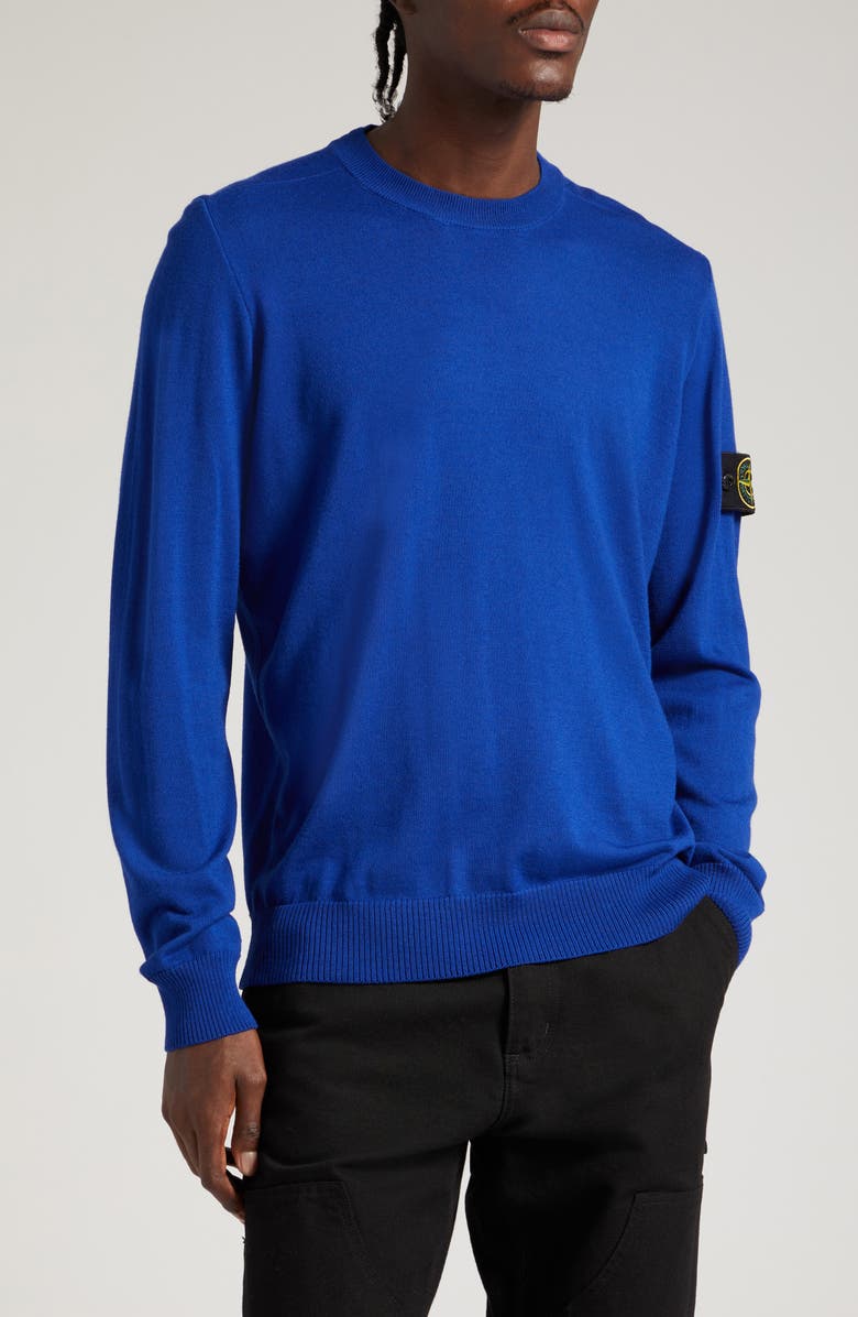 Stone Island Crewneck Wool Sweater, Main, color, 