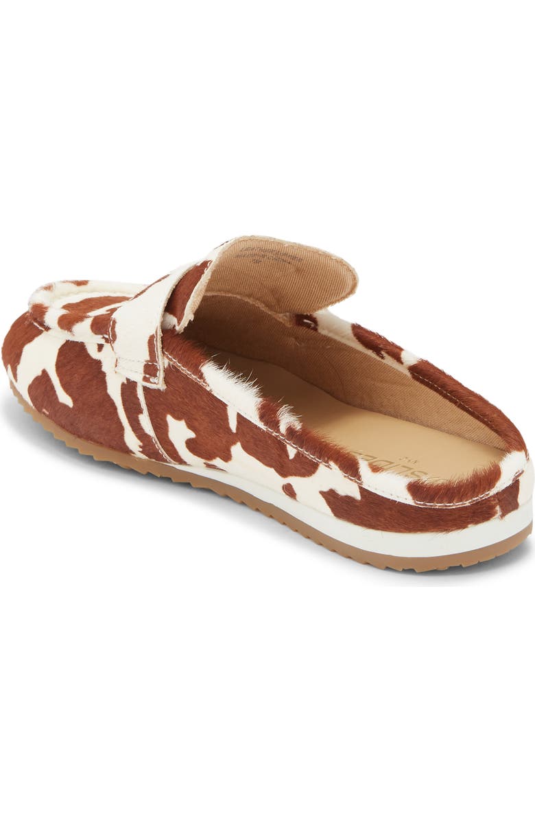 JSlides Paula Genuine Calf Hair Mule, Alternate, color, Brown Cow Print Calf Hair
