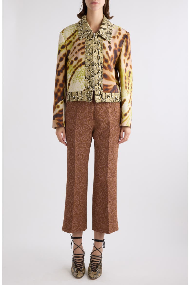 Dries Van Noten Vurano Studded Mixed Media Jacket (Women) | Nordstrom