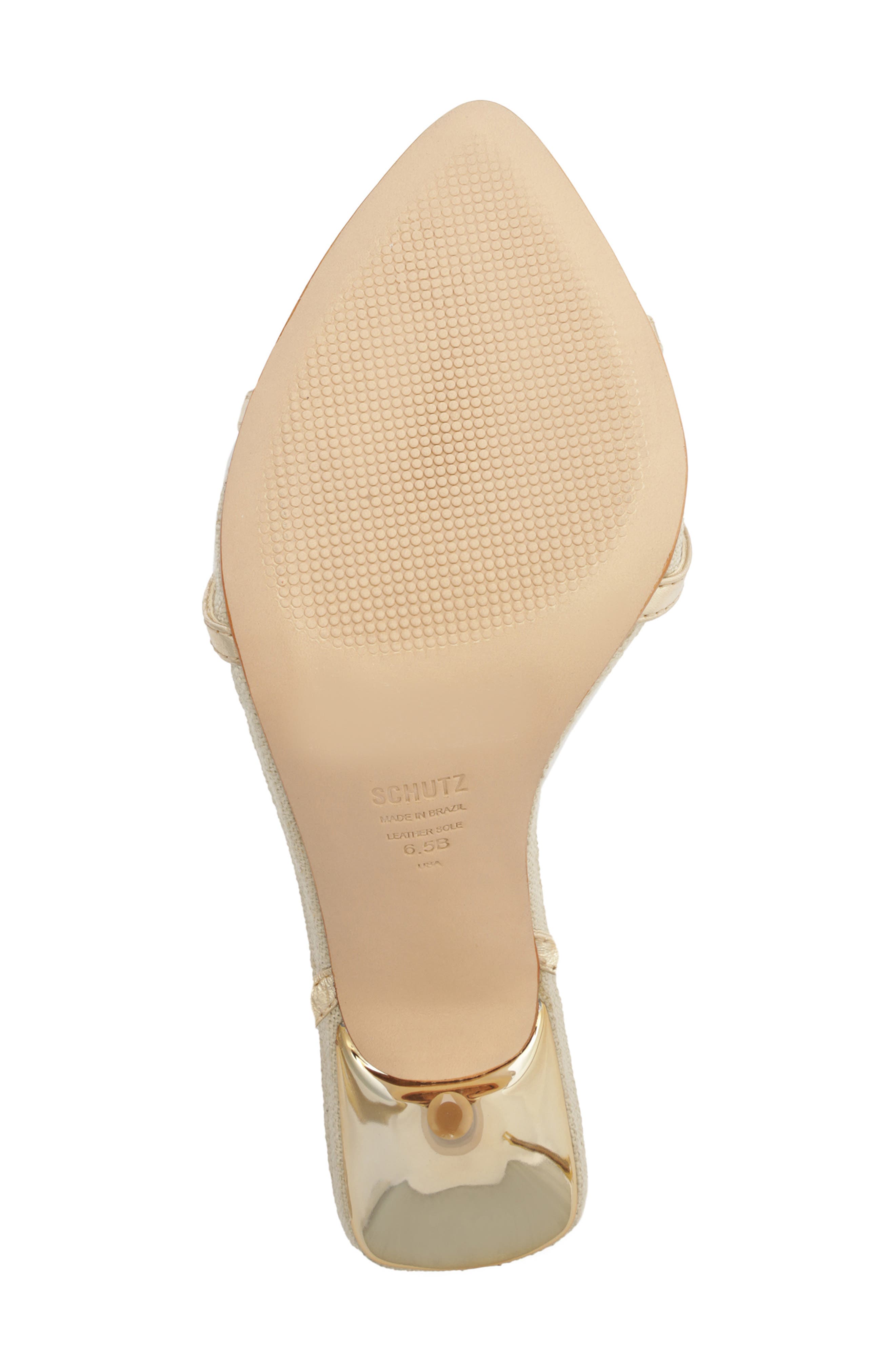 Schutz Claudia Metallic Stiletto Sandal, Alternate, color, 