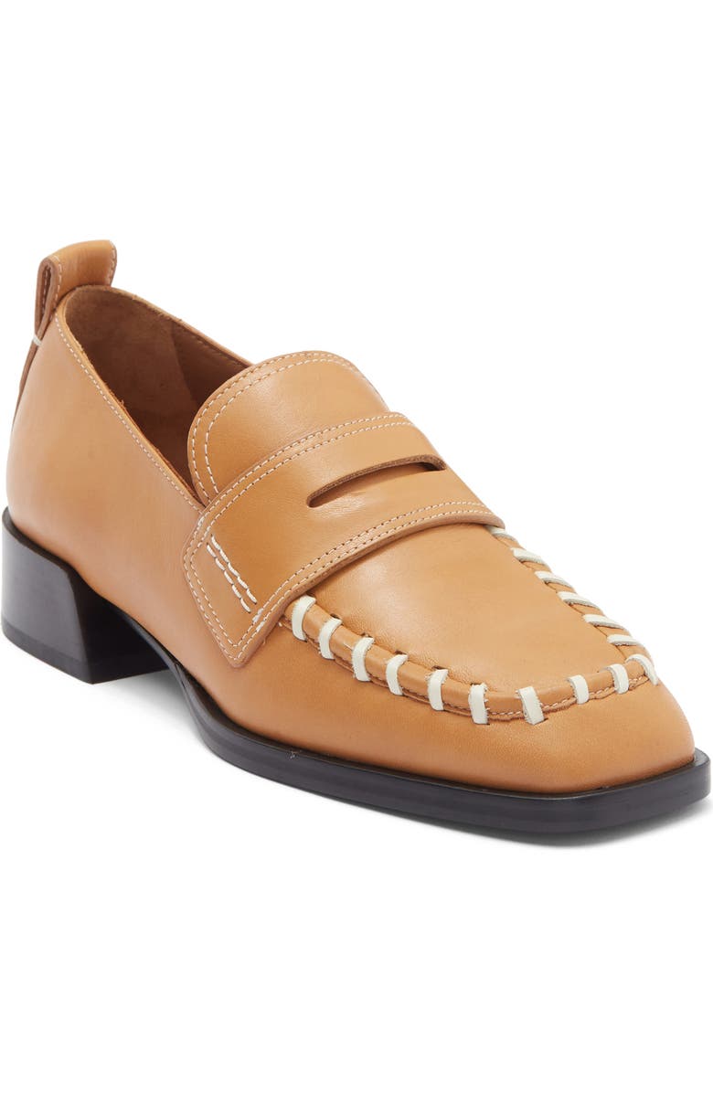 LABUCQ George Whipstitch Penny Loafer, Main, color, Camel
