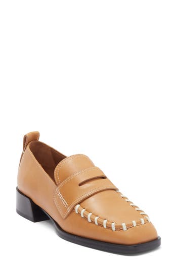 Labucq George Whipstitch Penny Loafer In Brown
