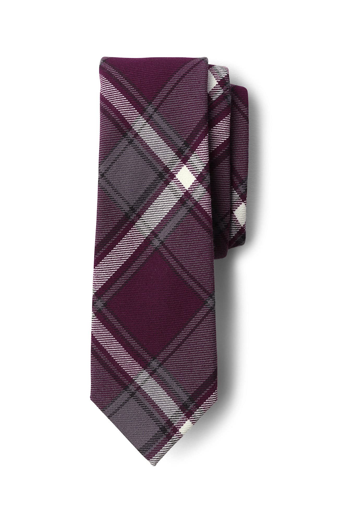 Burgundy/Gray Plaid