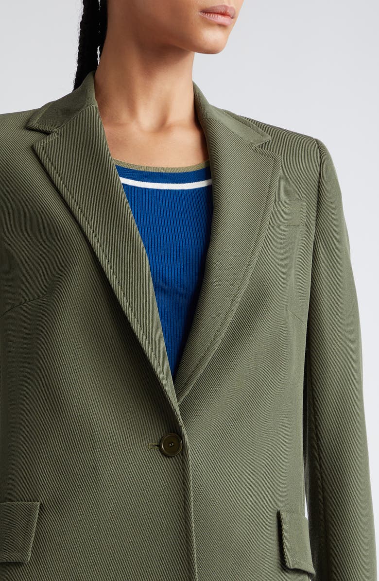 Akris punto Single Breasted Wool Tricotine Boyfriend Blazer, Alternate, color,