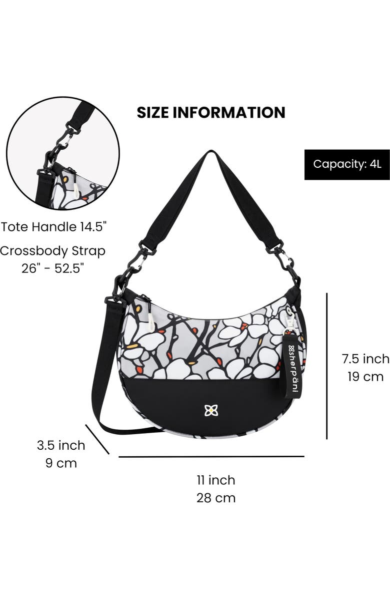 Sherpani Mina Medium Nylon Crescent Bag, Alternate, color, Magnolia