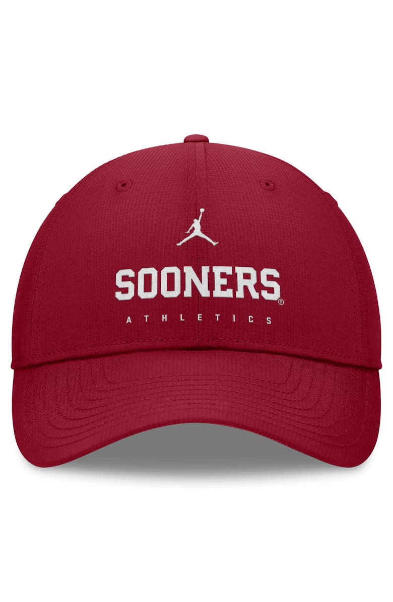 Jordan Brand Men's Jordan Brand Crimson Oklahoma Sooners 2024/25 On-Field Club Performance Adjustable Hat, Alternate, color, 