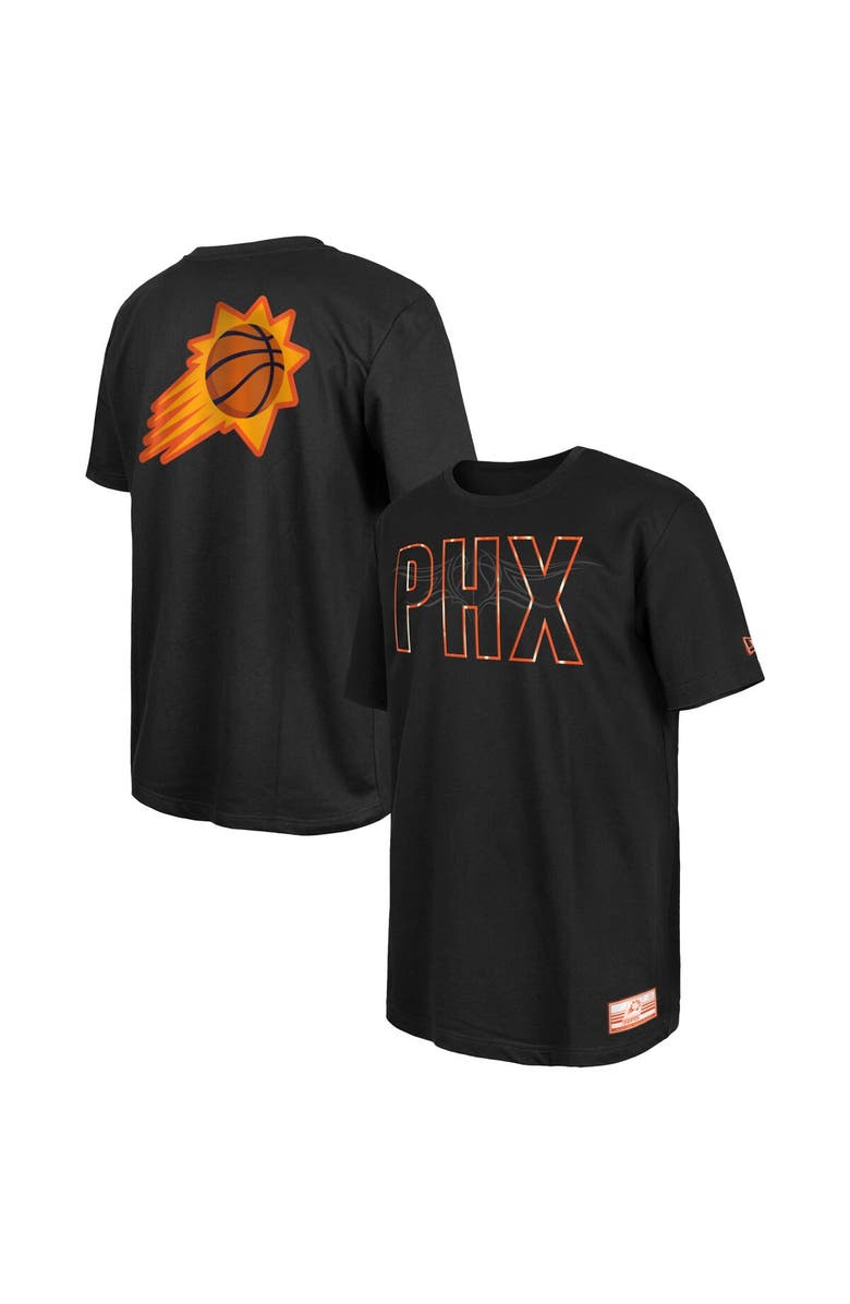 New Era Men's New Era Black Phoenix Suns 2023/24 City Edition Elite Pack T-Shirt, Alternate, color, 