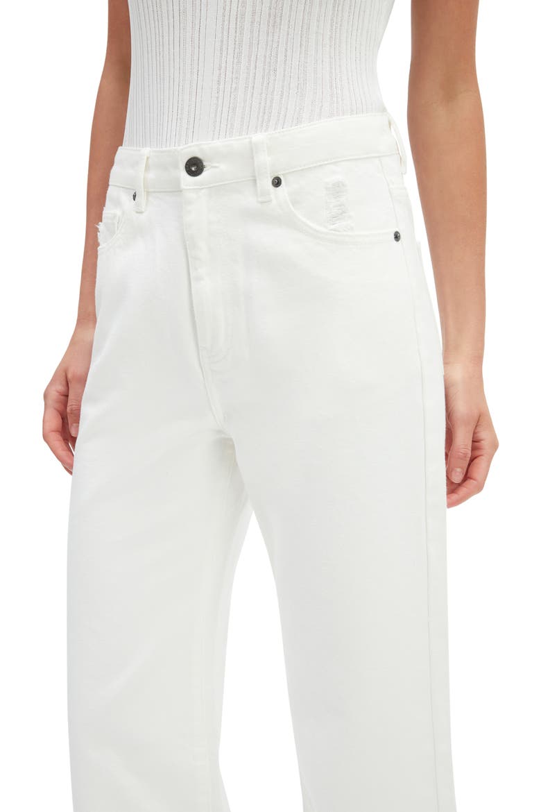 Pia High Waist Straight Leg Jeans, Alternate, color, IVORY
