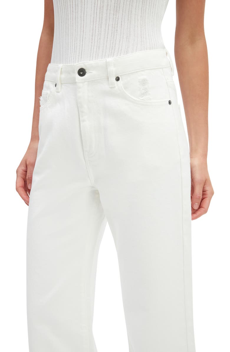 Bardot Pia High Waist Straight Leg Jeans, Alternate, color, Ivory