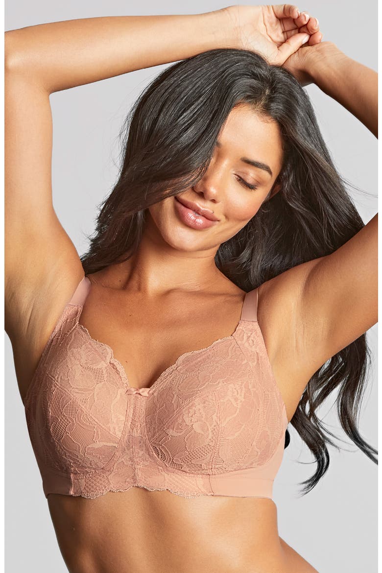 Rocha Full Coverage Lace Side Support Wireless Bra, Alternate, color, MISTY ROSE