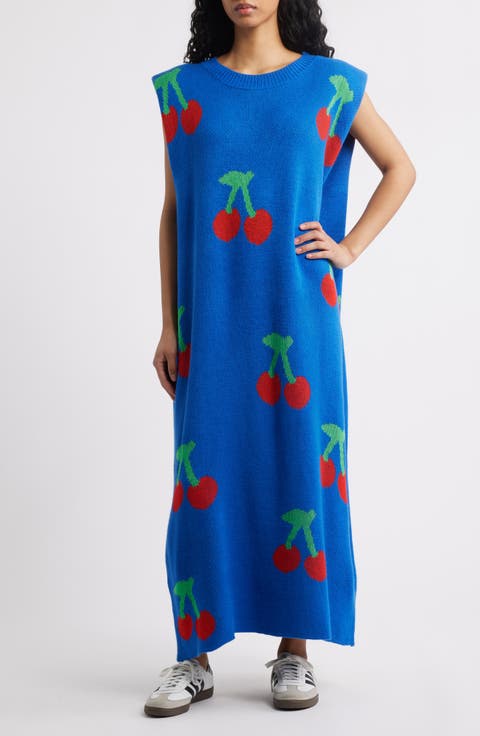 Cherry Pie Sleeveless Knit Maxi Dress