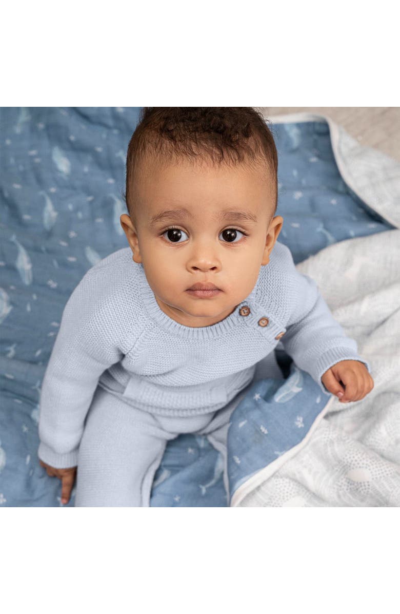 aden + anais Boutique 100% Organic Cotton Muslin Baby Blanket, Alternate, color, Oceanic