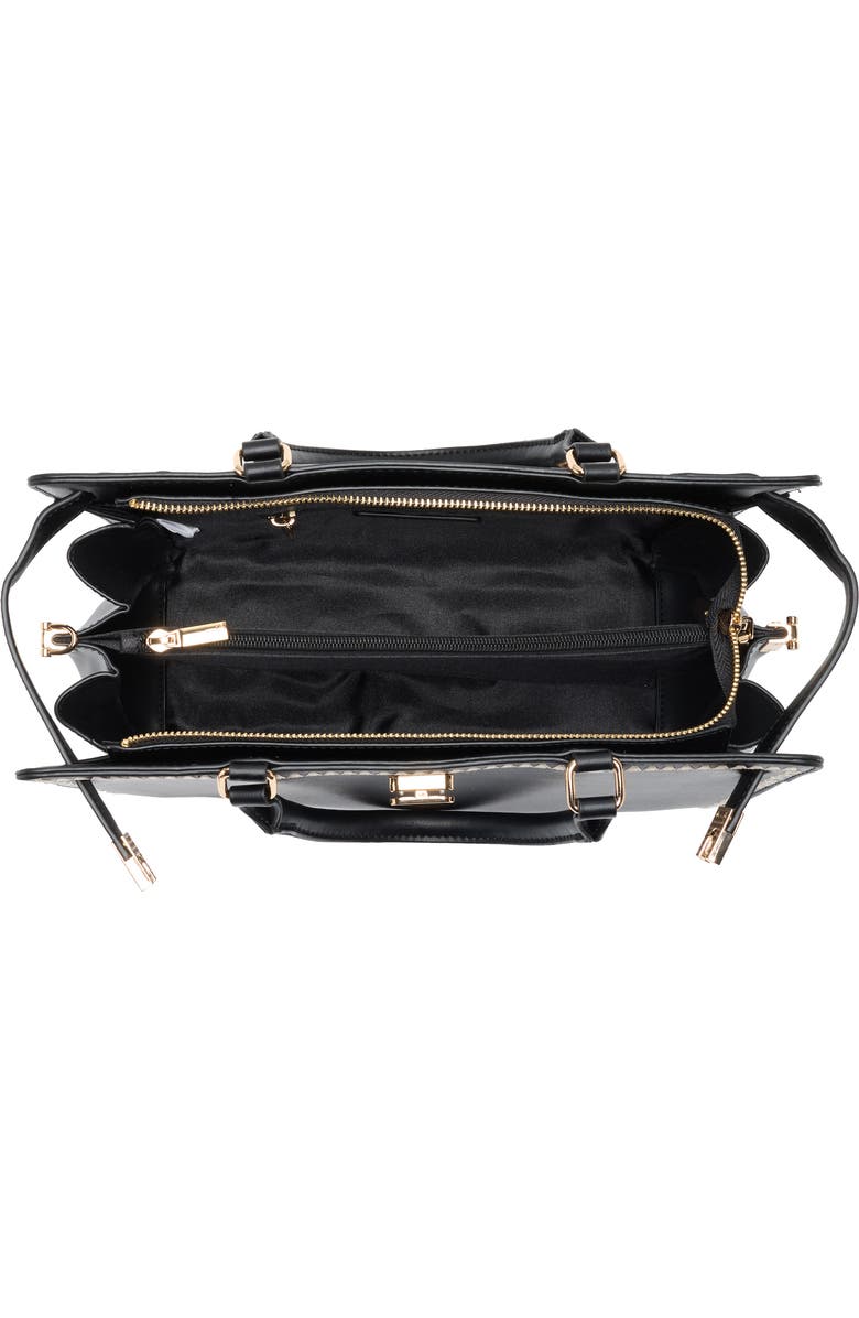 Melie Bianco Neema Top Zip Handbag, Alternate, color, Black