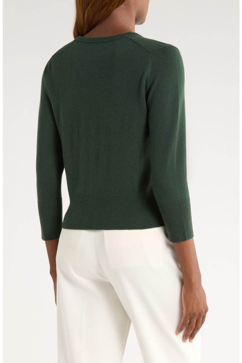 Wool & Cashmere Blend Cardigan, Alternate, color, FOREST
