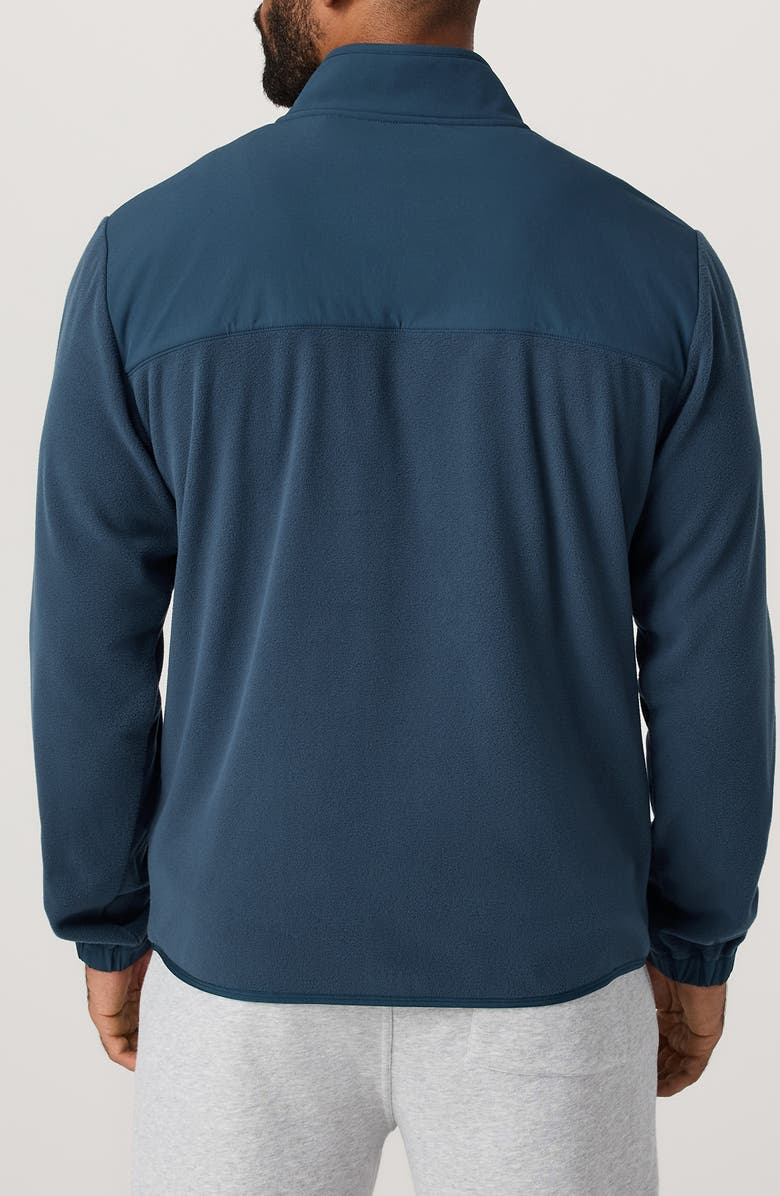 Vuori Half Snap Water Repellent Fleece Pullover, Alternate, color, Ocean Blue