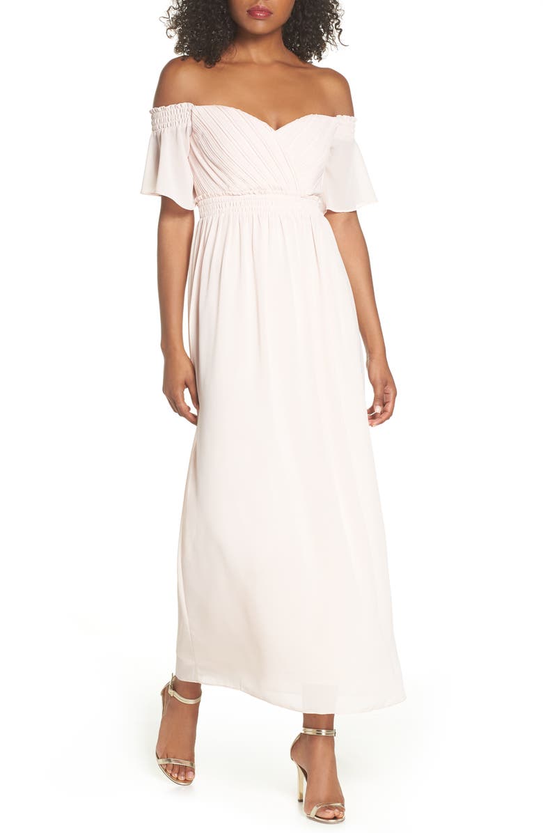TFNC Freida Off the Shoulder Maxi Dress, Main, color,