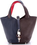 Pre-Owned Hermes Casaque Picotin Lock Bag Clemence PM