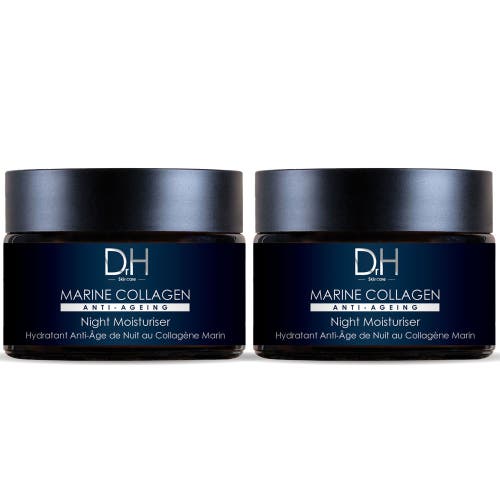 Dr. H Dr H Marine Collagen Night Moisturiser 60ml X 2 Duo Set In White