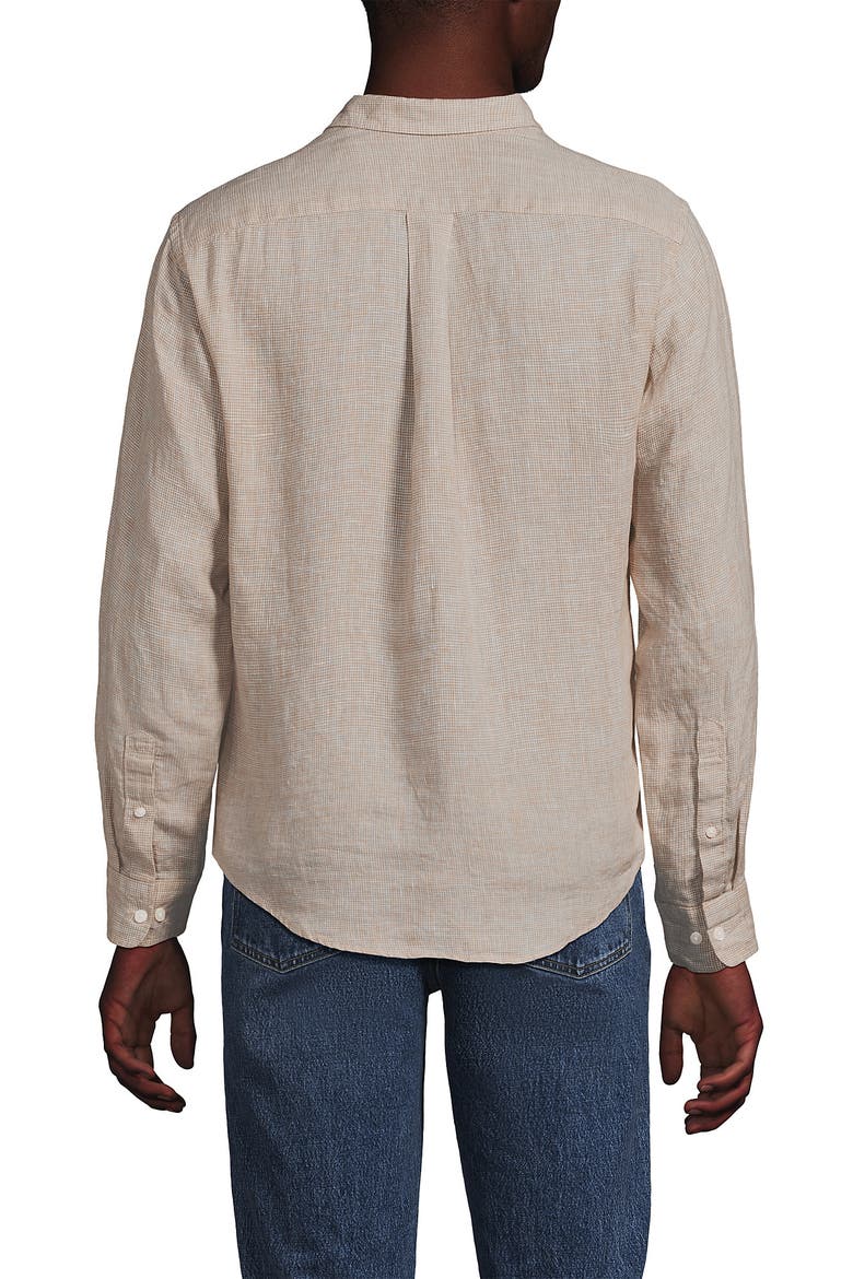 Long Sleeve Linen Shirt, Alternate, color, Pale Desert Tan