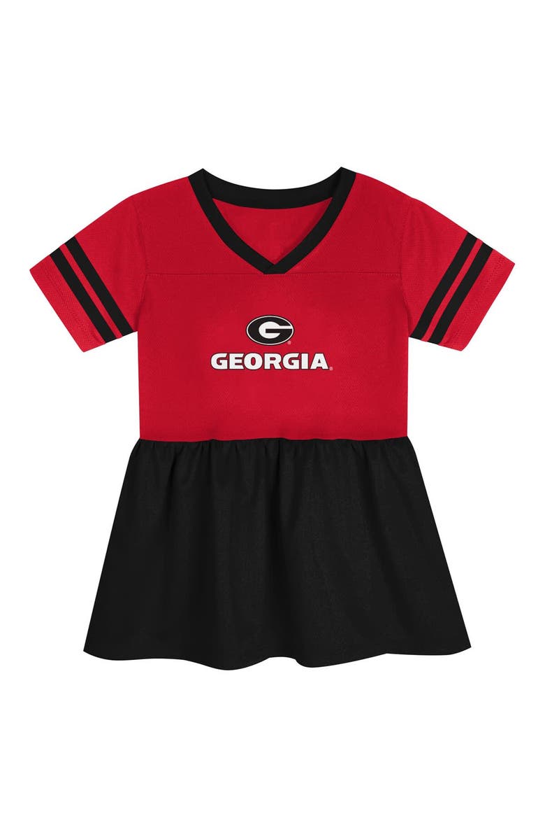 Outerstuff Girls Preschool Outerstuff Red/Black Georgia Bulldogs Stadium Lights Fashion Jersey Dress, Alternate, color, Red