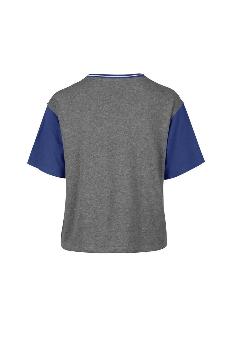 '47 Women's '47 Gray Golden State Warriors Rise Clubhouse Ziggy Color Block T-Shirt, Alternate, color,