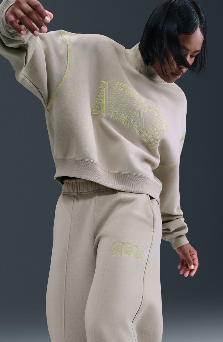 Nike Sportswear Phoenix High Waist Flare Leg Sweatpants, Alternate, color, Grey