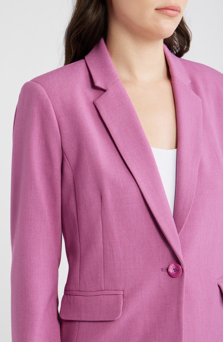 Tahari ASL One-Button Blazer, Alternate, color, Rosette