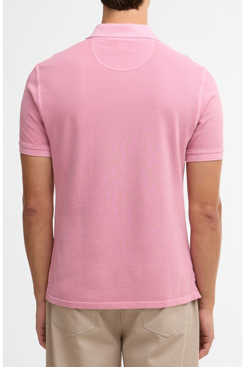 Tailored Fit Tartan Placket Cotton Piqué Polo, Alternate, color, WASHED PINK