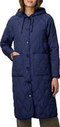 Bernardo Diamond Quilted Hooded Coat