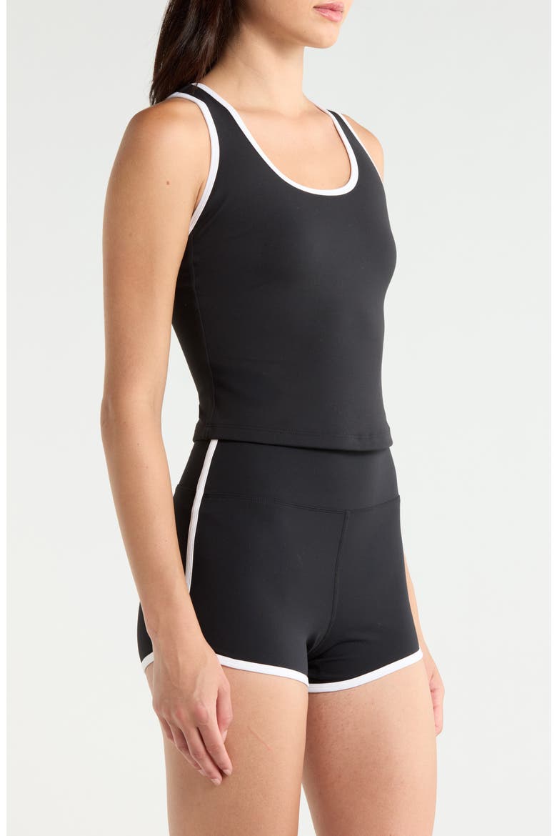 Sport Cutout Back Tank, Alternate, color, BLACK/WHITE