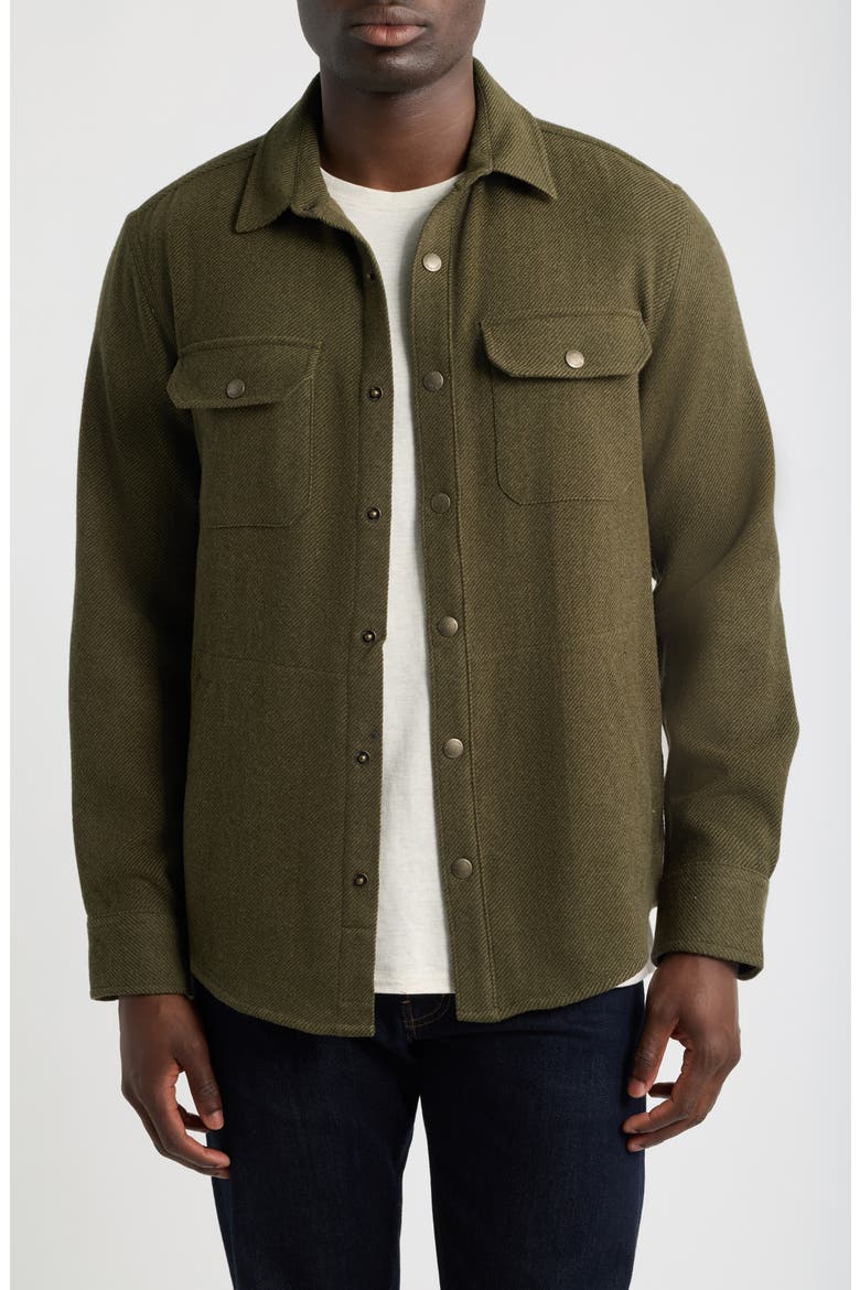 Forest Twill Shirt Jacket, Main, color, GREEN