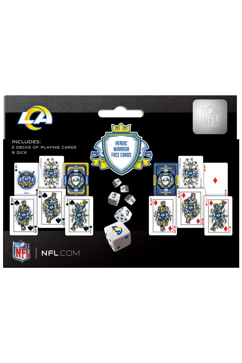 Los Angeles Rams Playing Cards & Dice, Alternate, color, Multicolor