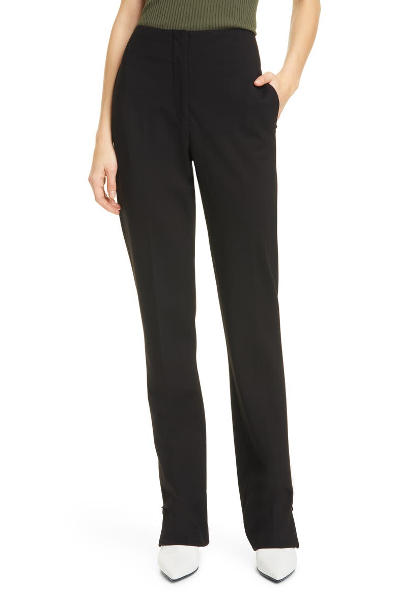 Jess Zip Hem Pants, Main, color, BLACK
