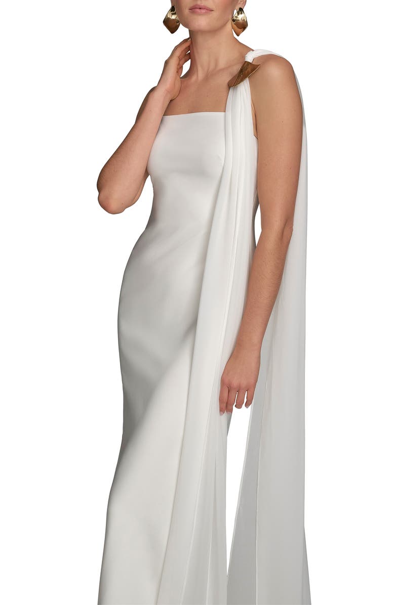 Donna Karan New York Scarf Drape Sleeveless Gown, Alternate, color, 