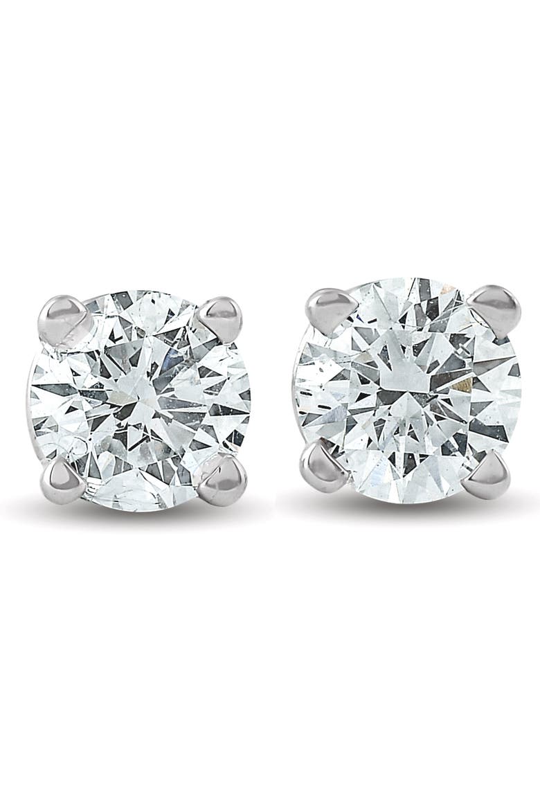 1/3 Ct Screw Back Diamond Studs 14k Gold Lab Grown Earrings, Main, color, 14k White Gold