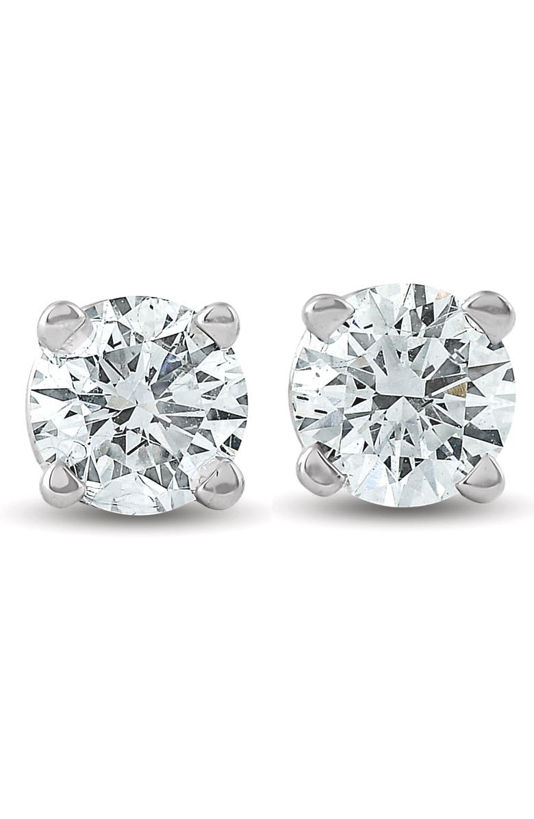 Bliss Diamond 1/3 Ct Screw Back Diamond Studs 14k Gold Lab Grown Earrings, Main, color, 14K White Gold