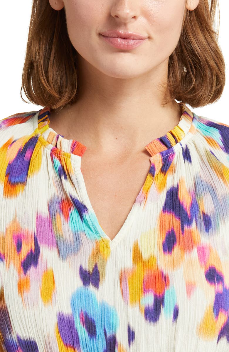 Change of Scenery Print Ruffle Tie Waist Minidress, Alternate, color, 