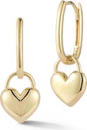 Ember Fine Jewelry 14K Gold Heart Drop Earrings
