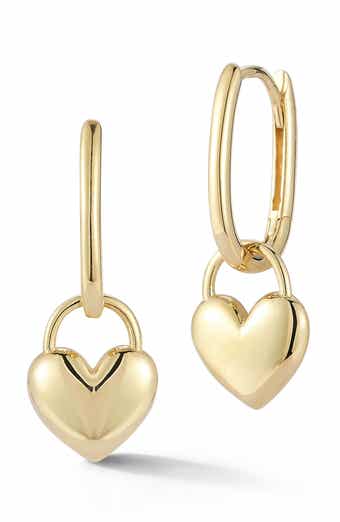 Ember Fine Jewelry 14K Gold Heart Drop Earrings